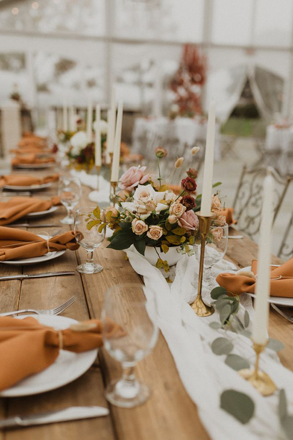 tavola matrimonio autunnale